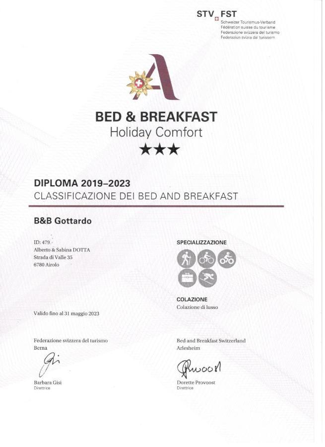 أيرولو B&B Gottardo المظهر الخارجي الصورة